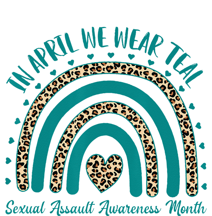 In April We Wear Teal Cool Sexual Assault Awareness Month Snapback Five-Panel Rope Hat