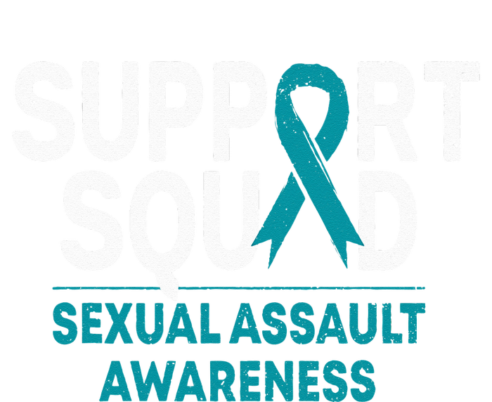 Support Squad Sexual Assault Awareness Month Teal Ribbon Bumper Sticker