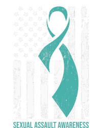 USA American Flag Teal Ribbon April Sexual Assault Awareness Women's Perfect Tri Rocker Tank