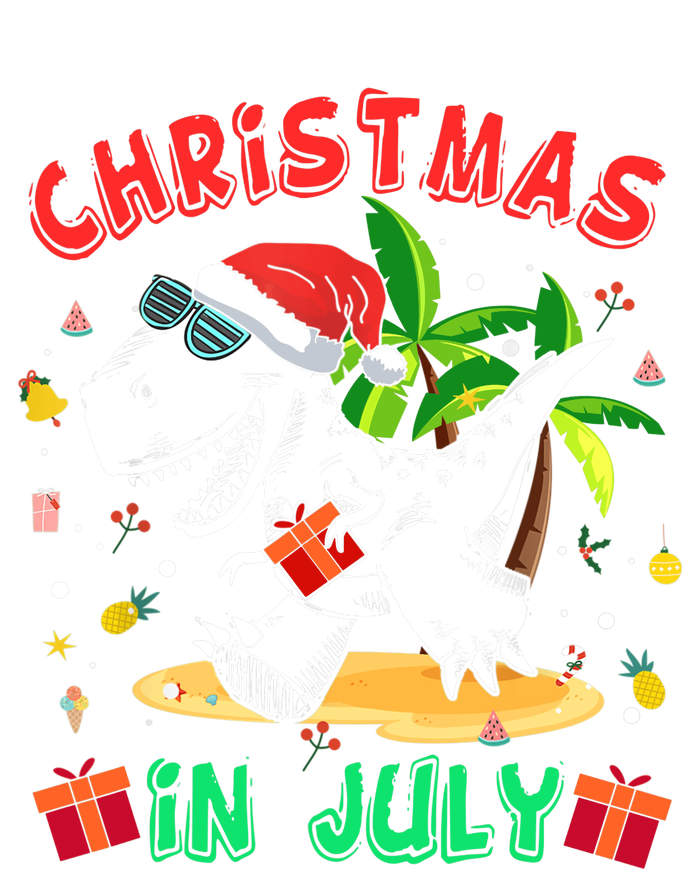 T Rex Christmas In July for Boy Dinosaur Hoodie