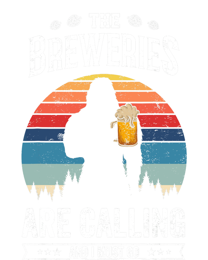 The Breweries Are Calling And I Must Go Funny Sasquatch Flat Bill Trucker Hat