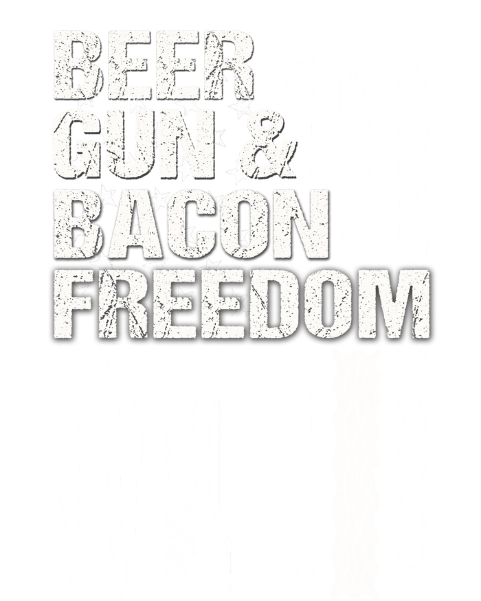 Beer Guns Bacon & Freedom Patriotic Veteran Flag Ladies Long Sleeve Shirt