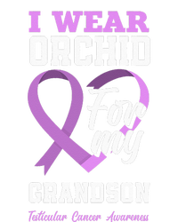 I Wear Orchid For My Grandson Testicular Cancer Awareness Full Zip Hoodie