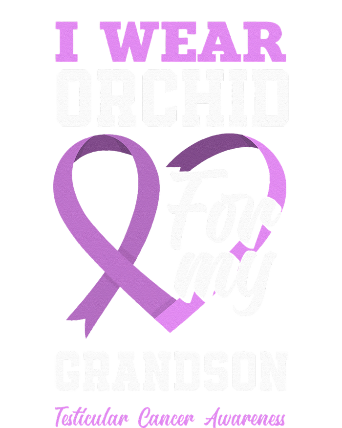 I Wear Orchid For My Grandson Testicular Cancer Awareness Full Zip Hoodie