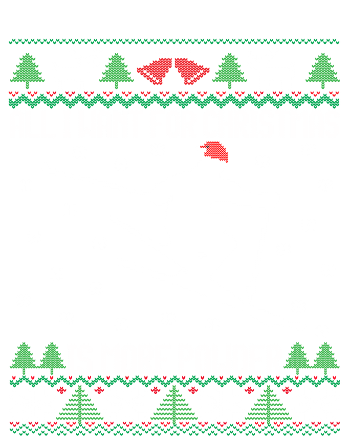 All I Want Is More Powder Ski Lover Skiing Ugly Christmas Gift Short Acrylic Beanie