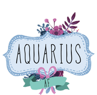 Aquarius Af Floral Label / Funny Aquarius Birthday Month Cute Gift Women's Flannel Pajama Set