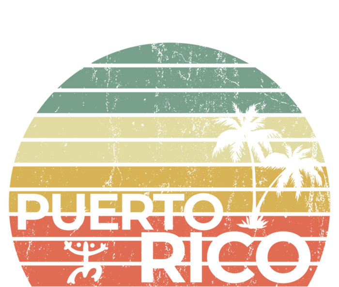 Vintage style Puerto Rico Retro Sunset Palm Tree Toddler Zip Fleece Hoodie