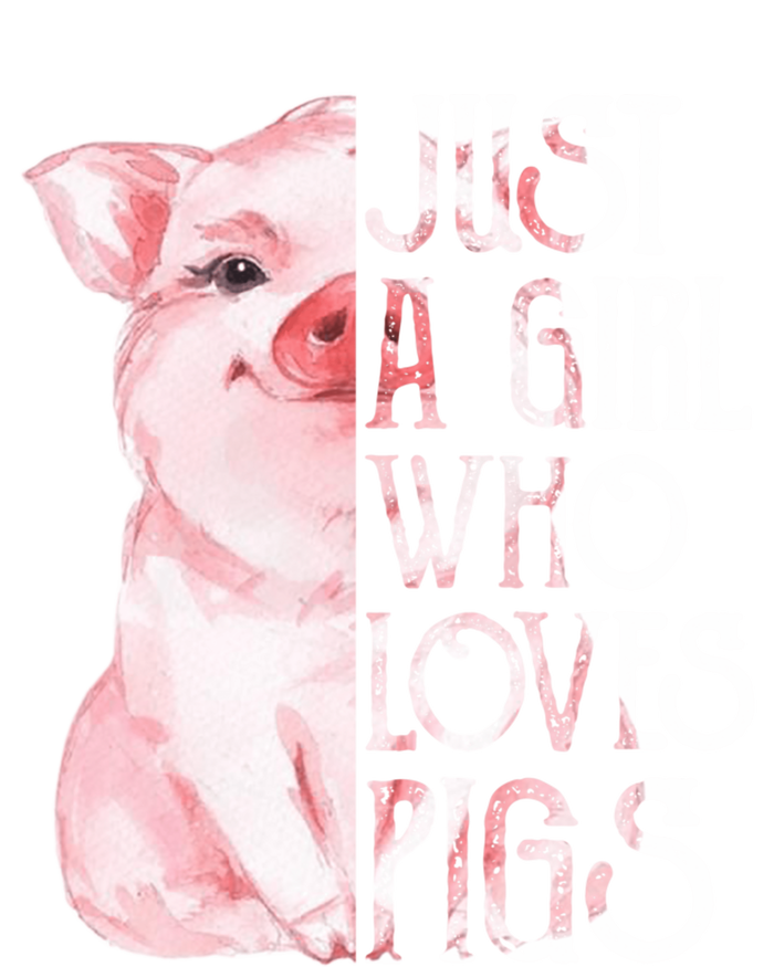 Just a Girl who Loves Pigs Funny Pig Farmer Gift Girl Wo Sustainable Bucket Hat