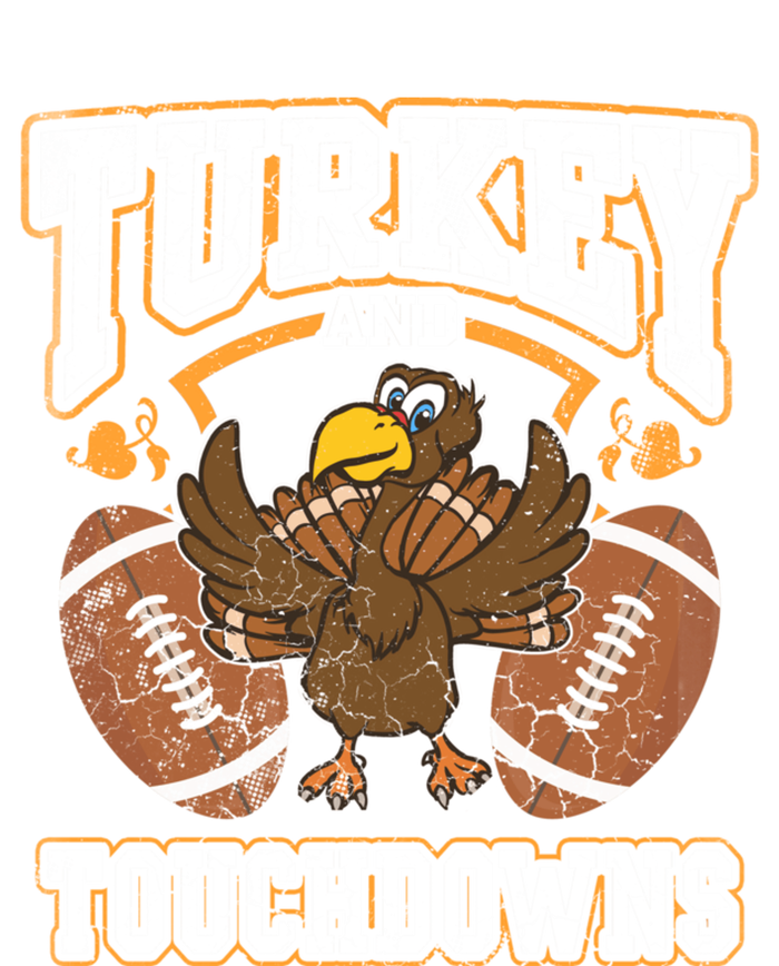 Thanksgiving Turkey And Touchdowns Football Tall T-Shirt