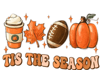 Tis The Season Pumpkin Leaf Latte Fall Thanksgiving Football Long Sleeve Pajama Set