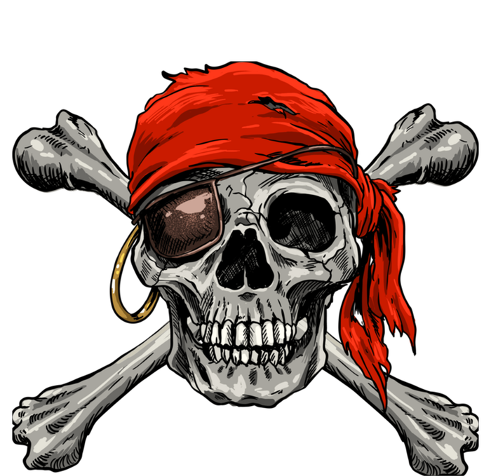 Jolly Roger Pirate Skull Crossbones Halloween Costume T-Shirt