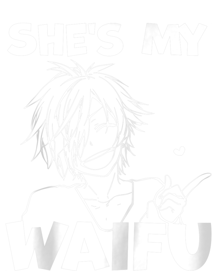 She's My Waifu Funny Anime Matching Couple Boyfriend Gift Zip Hoodie High Crown Mesh Back Trucker Hat