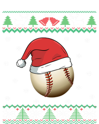 Baseball Wearing Santa Hat | Baseball Fan Ugly Christmas Kids Long Sleeve Shirt