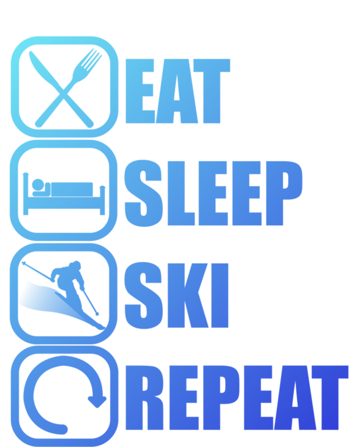 Eat Sleep Ski Repeat Funny Skiing Meaningful Gift Poster