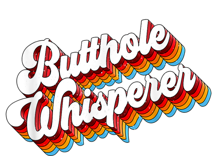 Butthole Whisperer Sarcastic Jokes Retro Funny Dry Zone Grid Polo