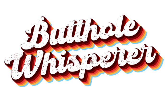 Butthole Whisperer Sarcastic Jokes Retro Funny Dry Zone Grid Polo