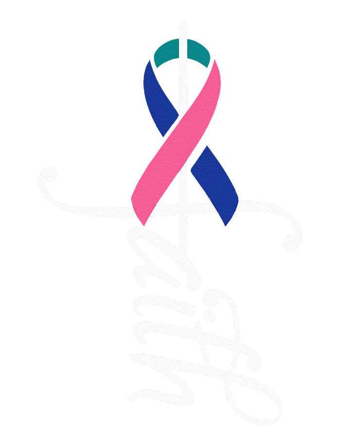 Faith Cancer Support Ribbon Thyroid Cancer Awareness Kids T-Shirt