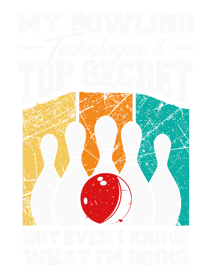 My Bowling Technique Is Top Secret Funny Bowling Bowler Kids Hoodie