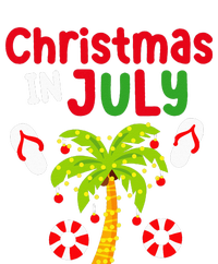 Christmas In July Flip Flop Funny Summer Xmas 7-Panel Snapback Hat