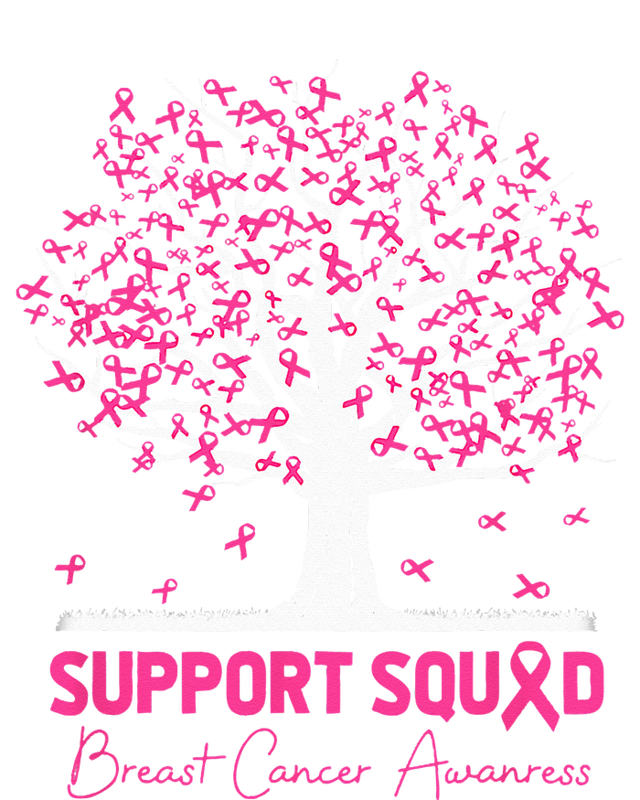 Support Squad Breast Cancer Awareness Fall Tree Pink Ribbon T-Shirt