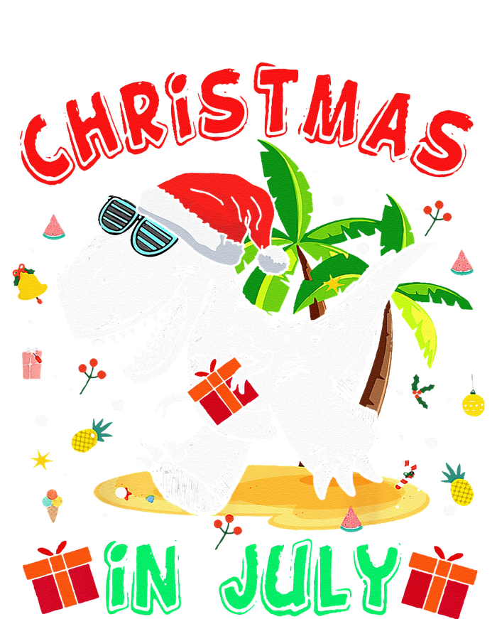 T Rex Christmas In July Dinosaur Womens CVC Long Sleeve Shirt