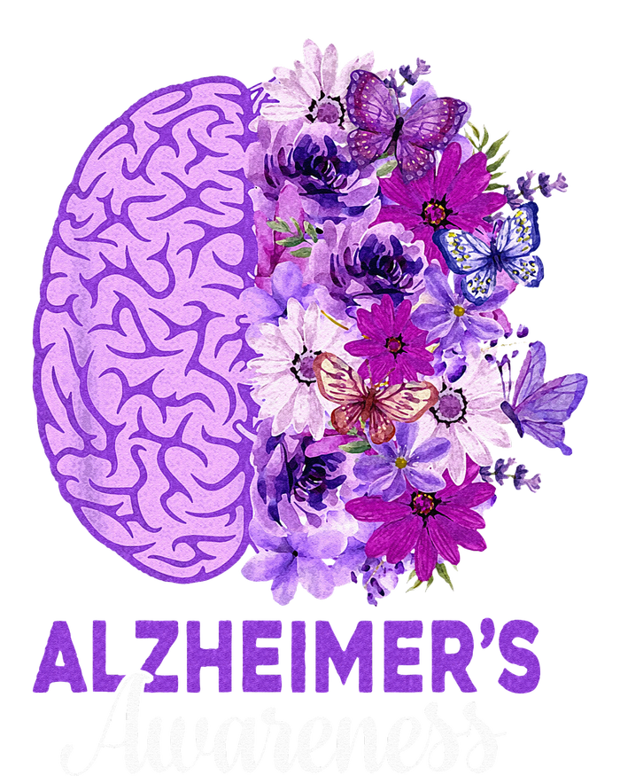 Alzheimers Awareness Purple Flower Brain Be Kind Kids Sweatshirt