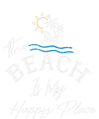 Beach The Beach Is My Happy Place Woman Short Acrylic Beanie