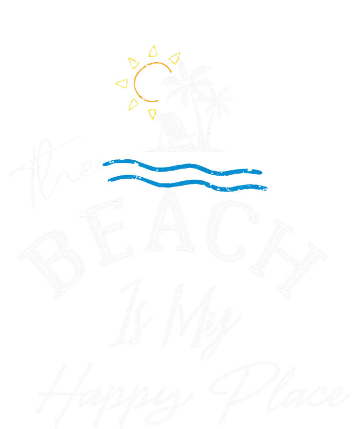 Beach The Beach Is My Happy Place Woman Short Acrylic Beanie