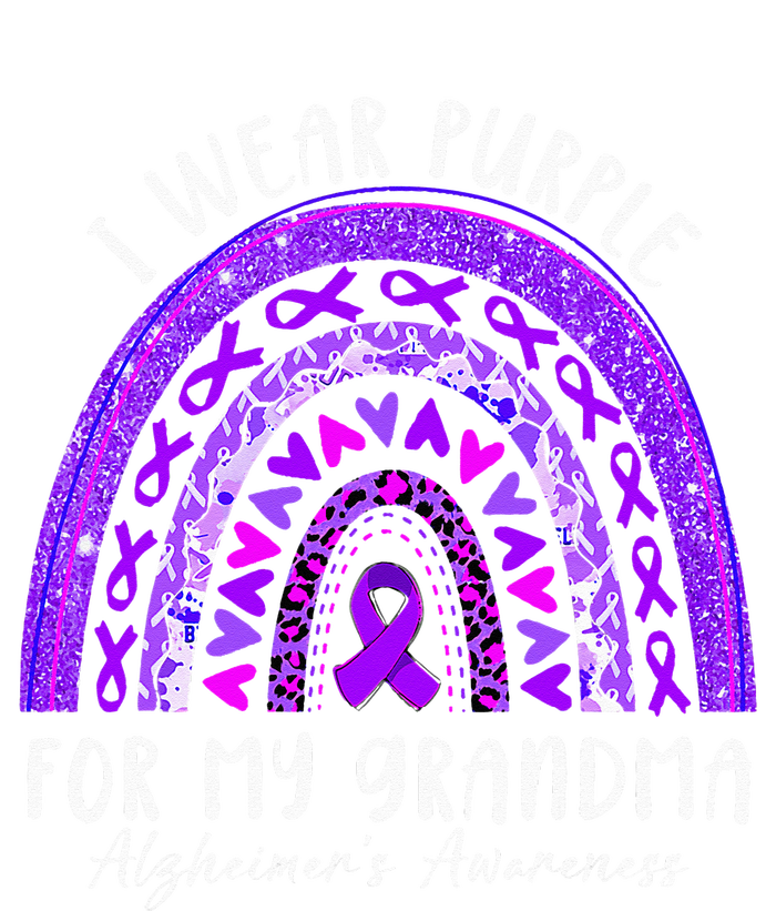 I Wear Purple For My Grandma Alzheimers Awareness Rainbow Ladies PosiCharge Competitor Racerback Tank