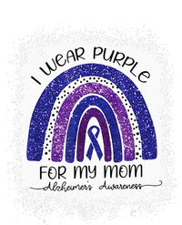 I Wear Purple For My Mom Alzheimers Awareness Boho Lover Hooded Wearable Blanket