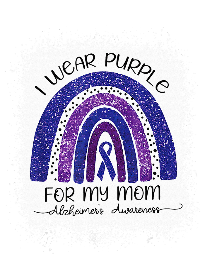 I Wear Purple For My Mom Alzheimers Awareness Boho Lover Hooded Wearable Blanket