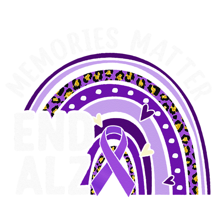 Memories Matter End ALZ Purple Rainbow Alzheimers Awareness Tie Dye Hoodie