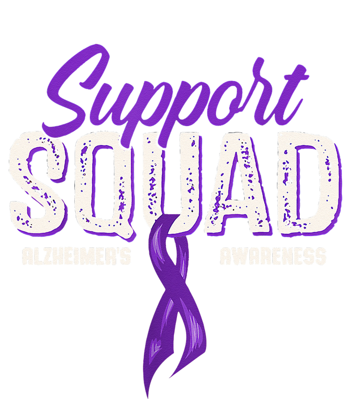 Support Squad Alzheimers Awareness Purple Ribbon Premium T-Shirt