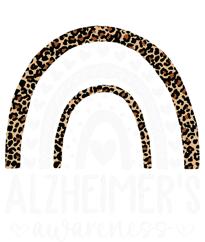 Wear Purple Alzheimers Awareness Leopard Rainbow T-Shirt