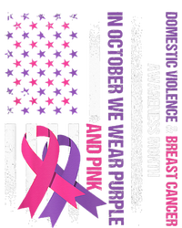 American Flag Breast Cancer And Domestic Violence Awareness High Crown Mesh Back Trucker Hat