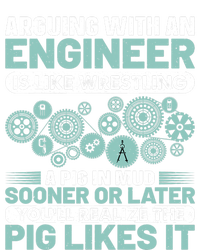 Arguing With An Engineer Is Like Wrestling A Pig In Mud Ladies PosiCharge Competitor Racerback Tank