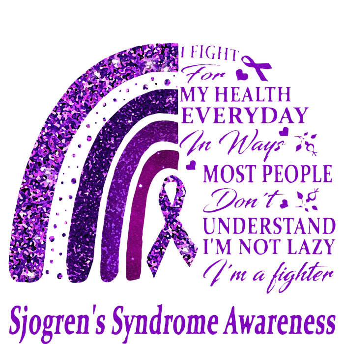 I Wear Purple For Sjogrens Syndrome Awareness Warrior High Crown Mesh Back Trucker Hat