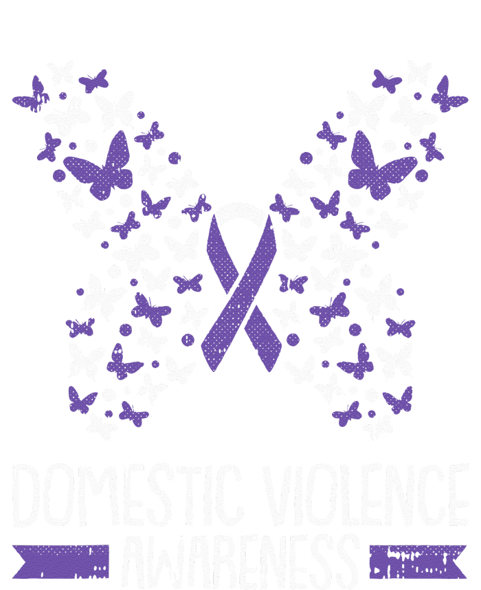 Domestic Violence Awareness Purple Ribbon Butterfly Warrior T-Shirt