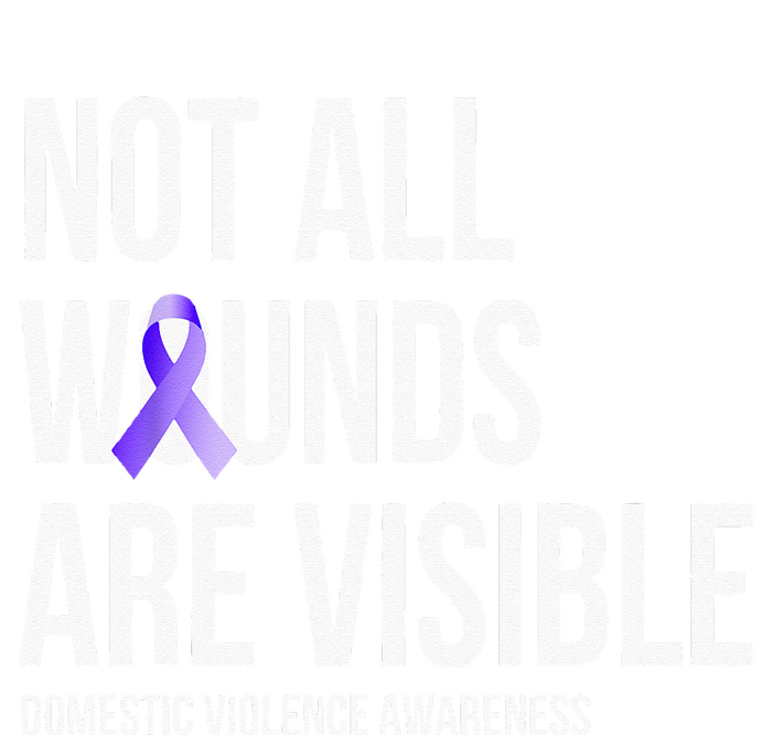 Not All Wounds Are Visible Domestic Violence Awareness Striped Beanie with Solid Band