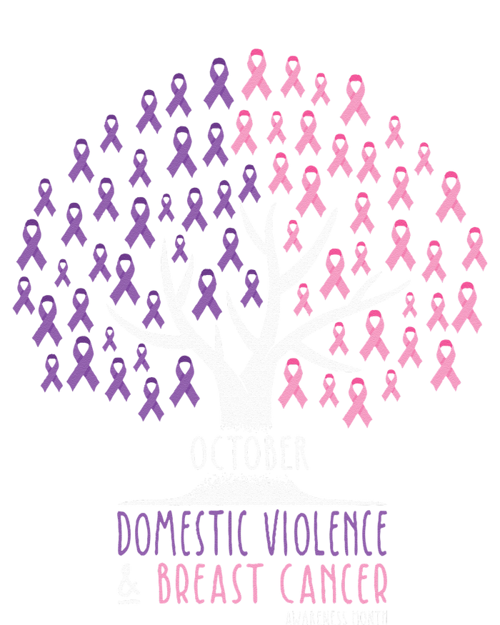 Ribbon Tree Breast Cancer And Domestic Violence Awareness Sweatshirt Cinch Pack Bag