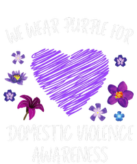 We Wear Purple For Domestic Violence Awareness Month Drawstring Bag