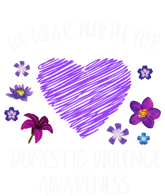 We Wear Purple For Domestic Violence Awareness Month Drawstring Bag