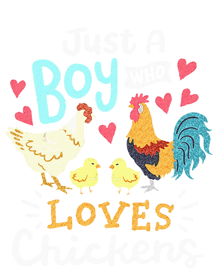 Just A Boy Who Loves Chickens Farm Chicken Kids Long Sleeve Shirt