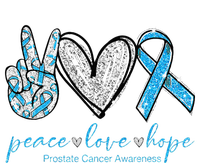 Funny Peace Love Prostate Cancer Awareness Gift Tie-Dye T-Shirt