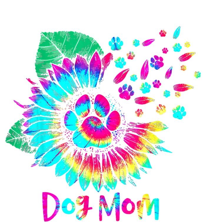 Floral Sunflower Dog Mom Tie Dye Funny Mothers Day Dog Lover T-Shirt