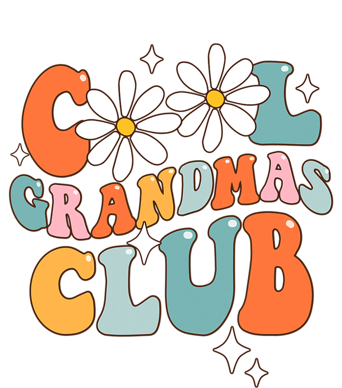 Groovy Cool Grandmas Club Funny Smile Mothers Day T-Shirt