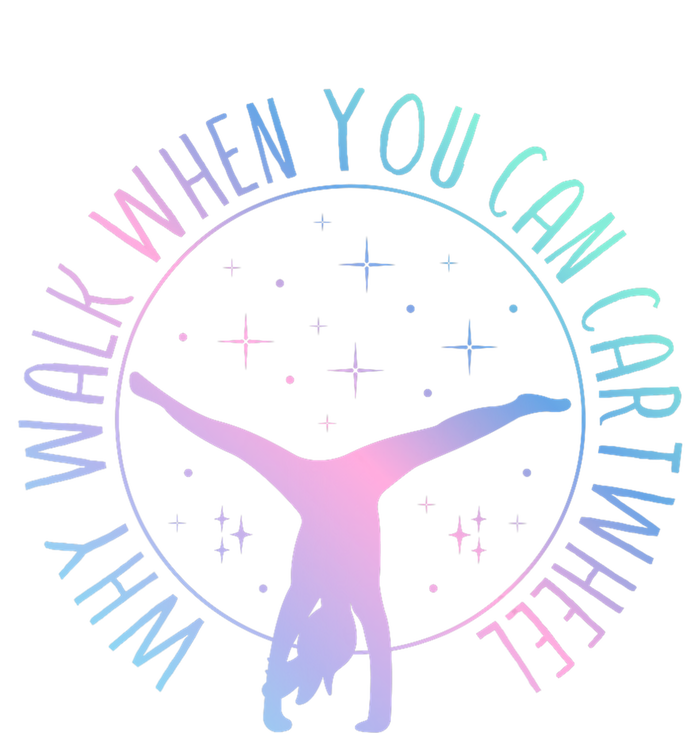 Why Walk When You Can Cartwheel Gymnast Gymnastic Gifts Girl Women's Tri-Blend 3/4-Sleeve Raglan Shirt