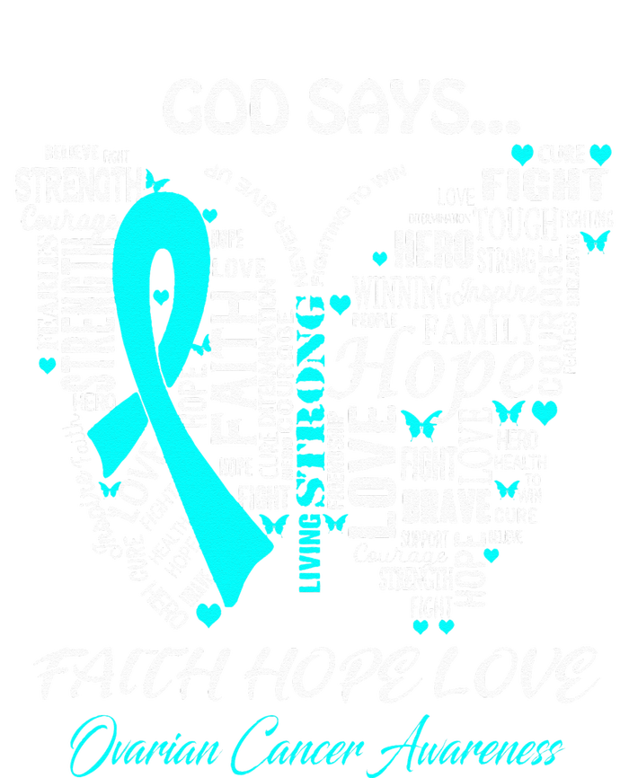 Butterfly Faith Hope Love Ovarian Cancer Awareness Gifts Kids Long Sleeve Shirt