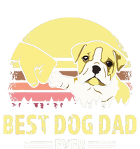 Men Best Bulldog Dad Ever Vintage English Bulldog Puppy Lover Kids Long Sleeve Shirt