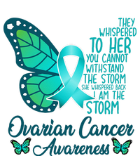 I Am The Storm Ovarian Cancer Awareness Teal Butterfly 7-Panel Snapback Hat